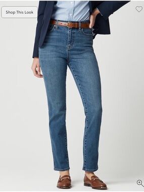 J CREW Vintage Slim Straight High Rise Jeans in Medium Wash Size 29